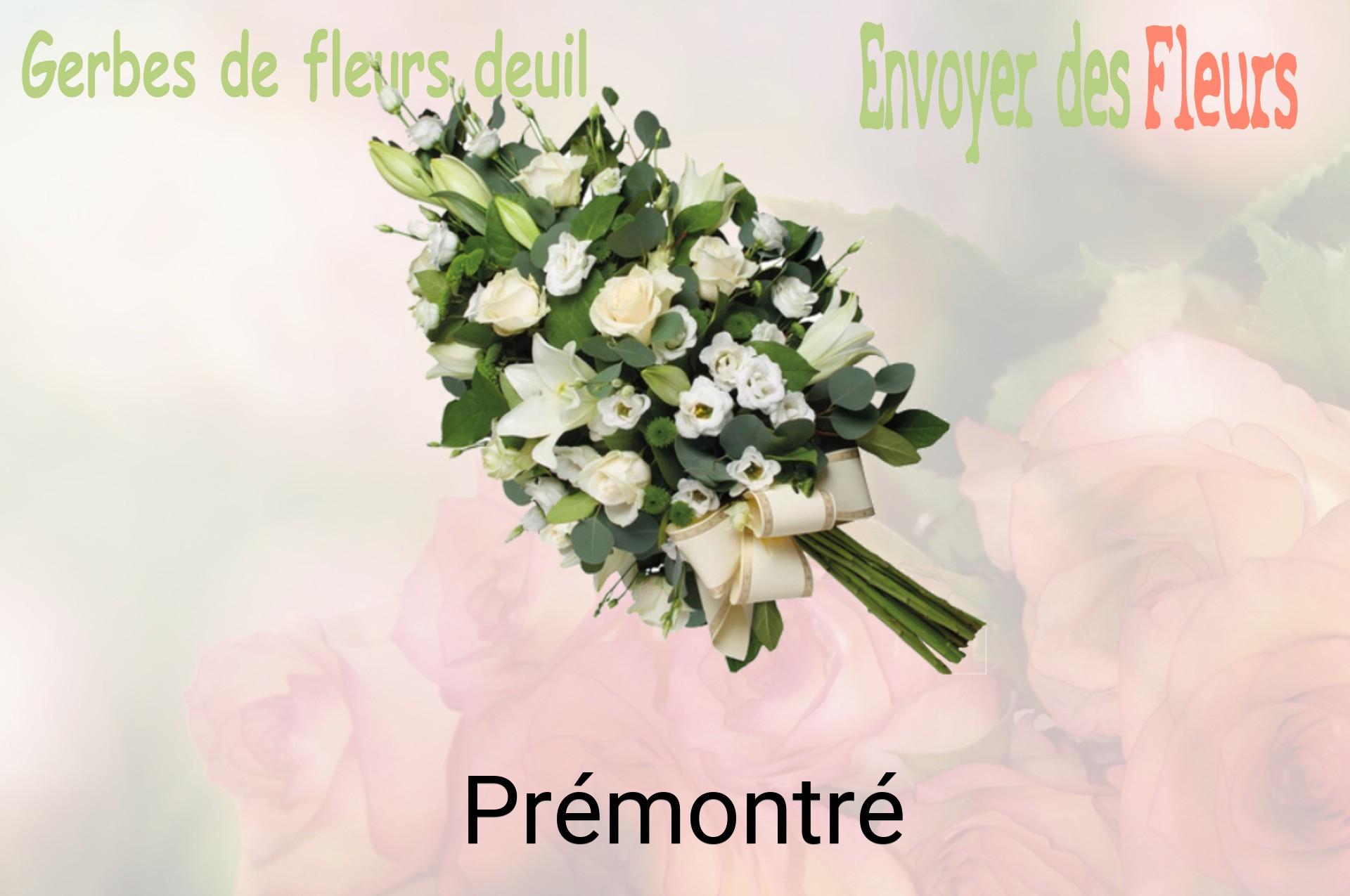Gerbe de fleurs de deuil livrée à Prémontré